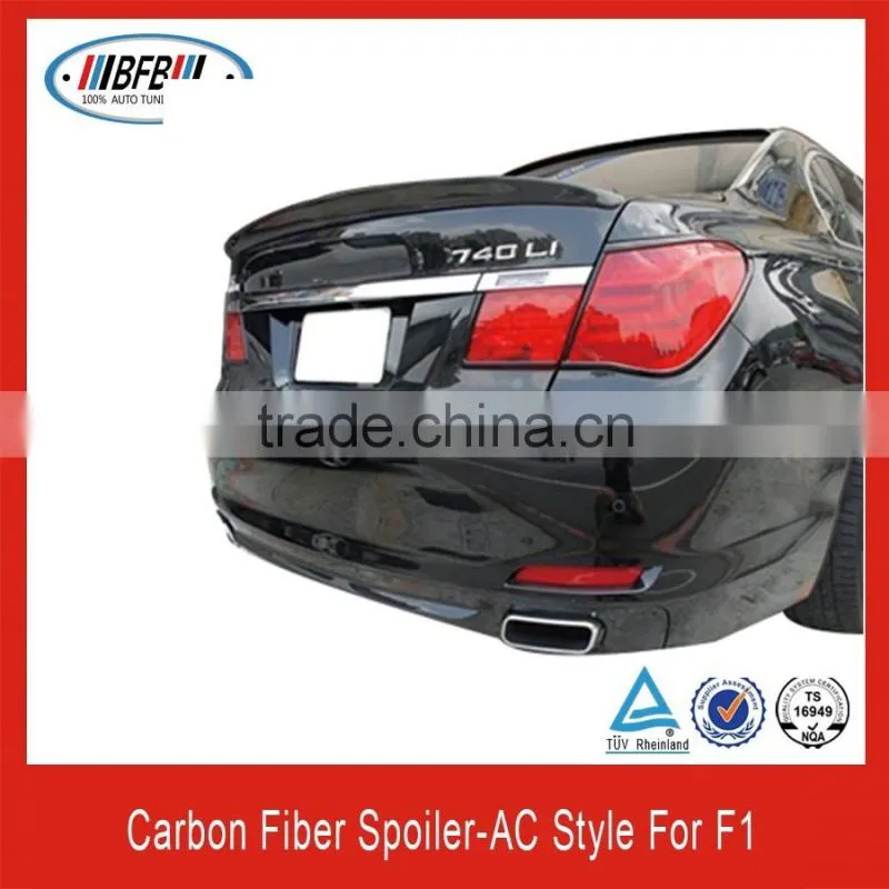 2009-2012 FOR BMW F01 AC style carbon fiber rear boot trunk spoiler lip 7 series wing