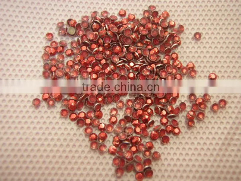 korean quality hot fix rhinestuds ,iron-on rhinestuds,red color