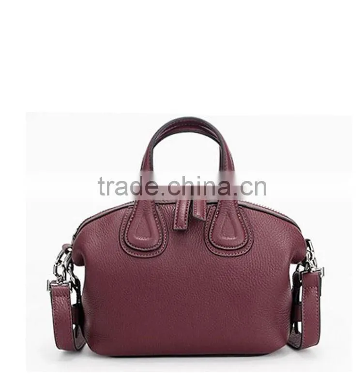 purple color plain leather handbag charms wholesale