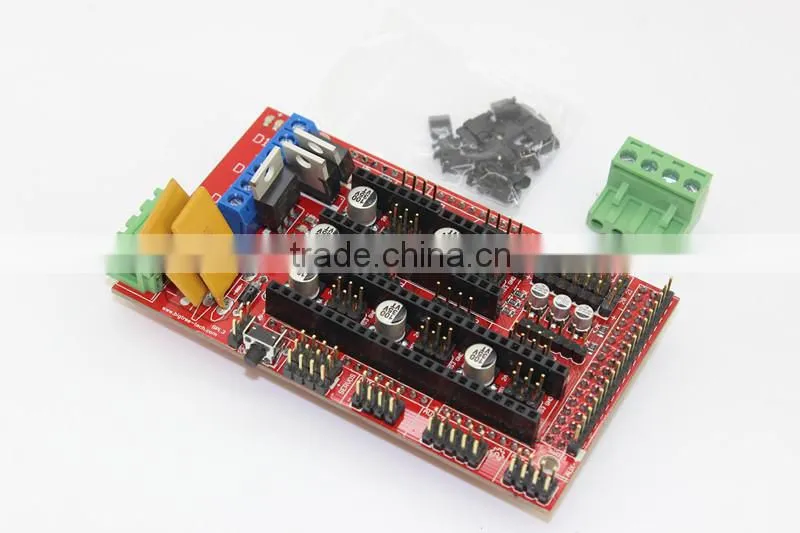 Popular 1pcs Mega 2560 R3 + 1pcs RAMPS 1.4 Controller+ 5pcs A4988 Stepper Driver Module+1pcs PCB Heatbed MK2B 3D Printer kit