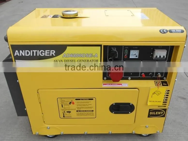 6.5kva 3 phase 220v 50hz Supper Silent Diesel Generator Factory Sale