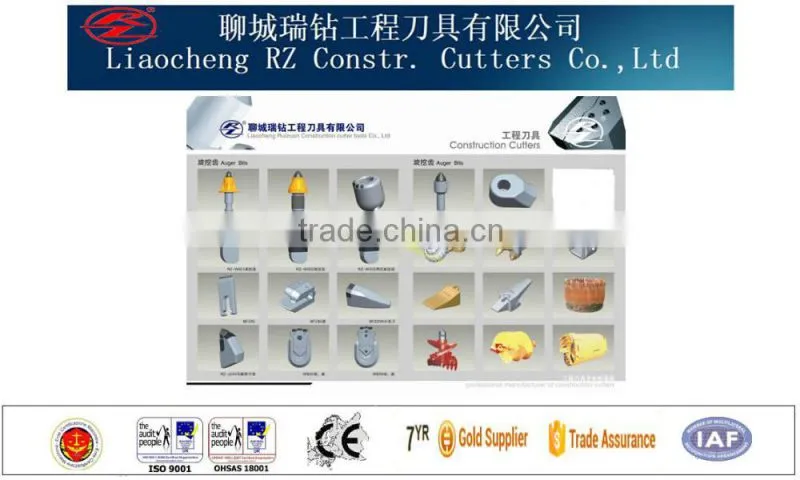 earth drilling mechinary partsBFZ65/aguer drill teethBFZ65/Construction cutting tools.round shank chisel bits.Foundation