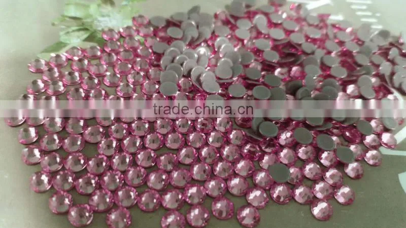 China Best quality ss20 pink color sparkling super shine hot fix rhinestone