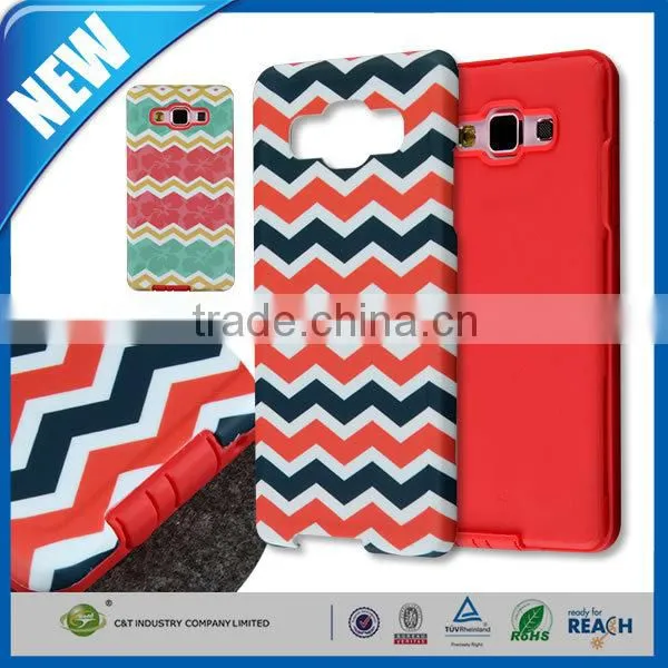 C&T HEAVY DUTY DUAL LAYER BRUSHED METAL PATTERN Protective Rugged Armor Case for Samsung Galaxy A9 Pro