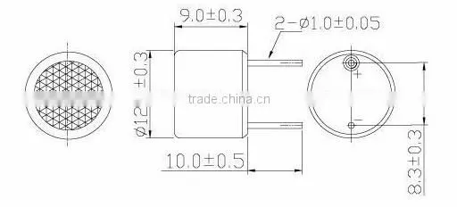 FBULS1210 40khz Open Type Ultrasonic Sensor 12mm ultrasonic sensor low cost ultrasonic level sensor(FBELE)