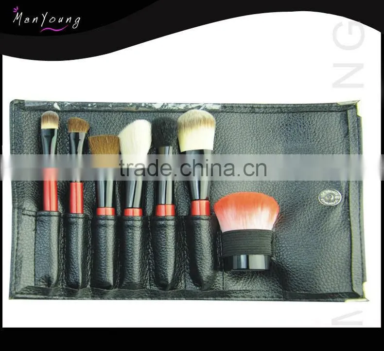 7 pcs wood handle brush set