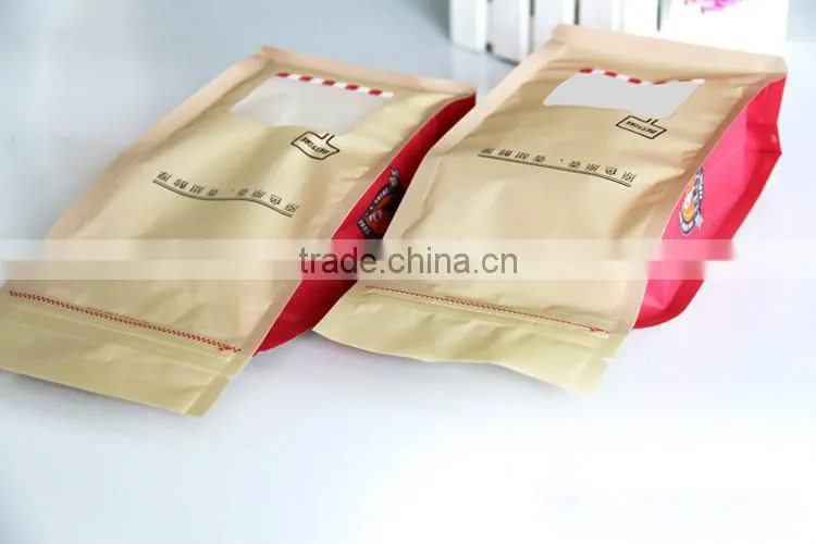 kraft paper side gusset coffee packaging bag