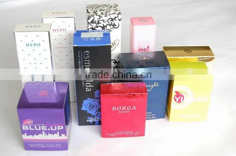 Factory price custom printed black luxury packaging paper perfume box
