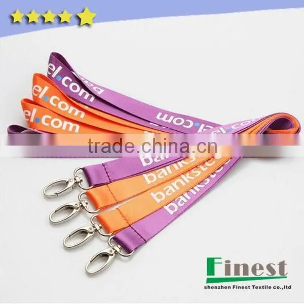 Personalized cheap custom printed polyester sublimation lanyard with logo