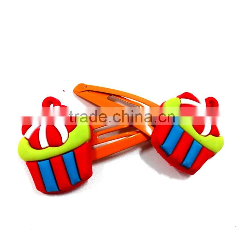 Custom PVC topper cheap price large hair clips