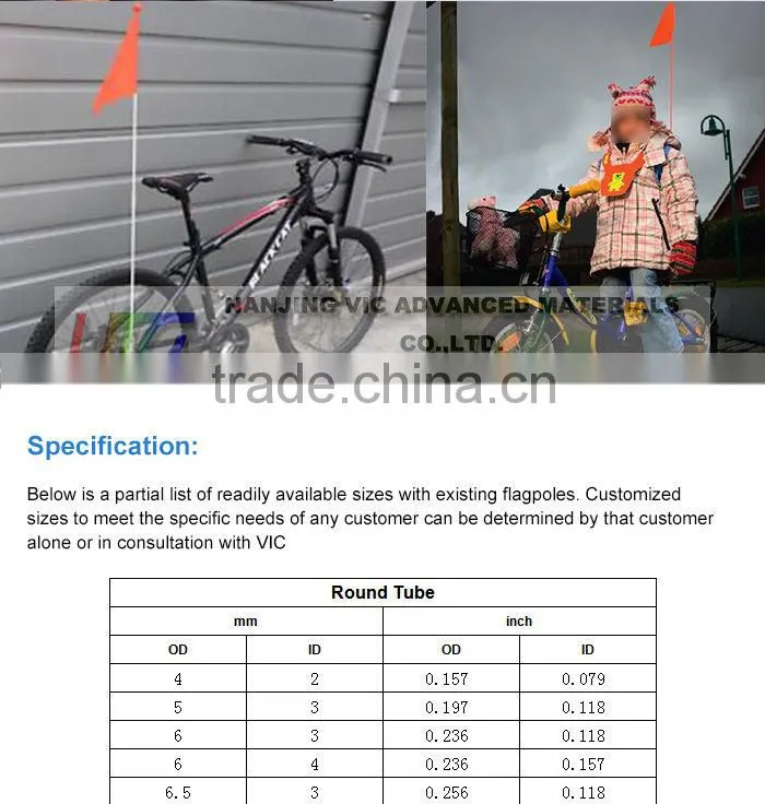Fiberglass Rod Tube Used As Flag Pole,High Strength Fiberglass FRP Flag Pole,UV Resistant,Colorful,Made In China