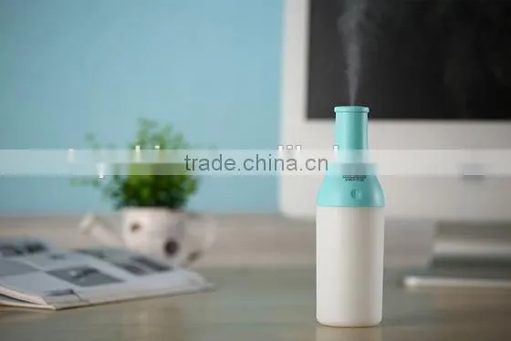 Cute Bottle Shape Mini Portable Air Humidifier Ultrasonic Humidifier With LED Night Lamp