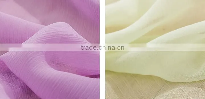Polyester according pleated soft chiffon fabric