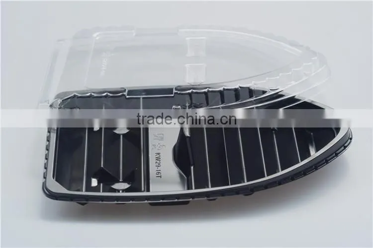 SM1-7101Black PS Boat Model Plastic Disposable Sushi Tray with Lid