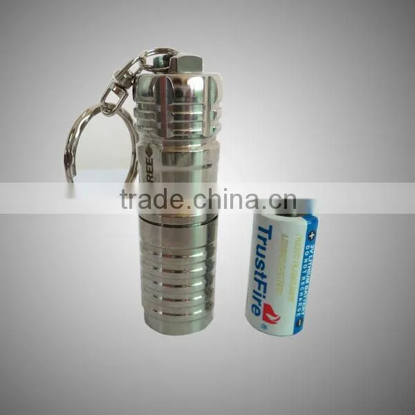 TrustFire CREE XM-L T6 LED 1000lm aluminumled flashlight keychain lighting(CR123a/16340 rechargeable battery)