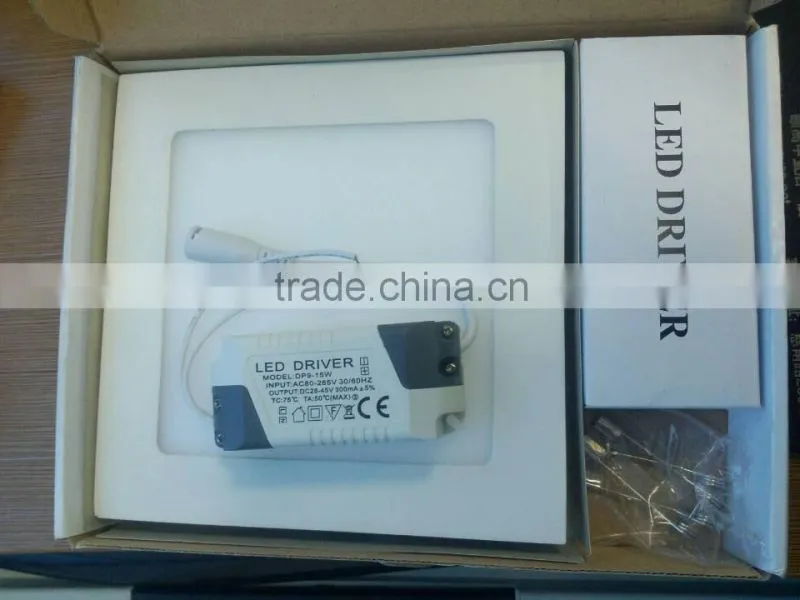 warm white square 18W led panel light housing