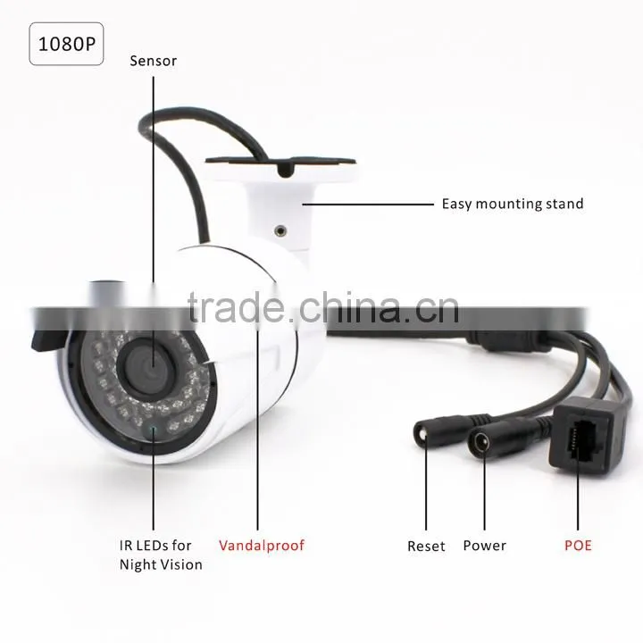 2 Megapixel POE 1080P HD Bullet IP Camera