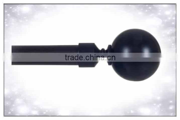 Hangzhou Finial With Cuff 1 inch 4 Foot Smooth Complete Drapery Rod Set