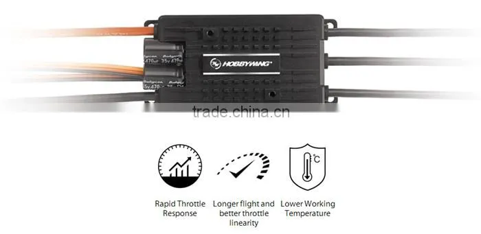Hobbywing RC Aircraft System Platinum 120A V4 Brushless ESC Excellent Motor Speed Governing