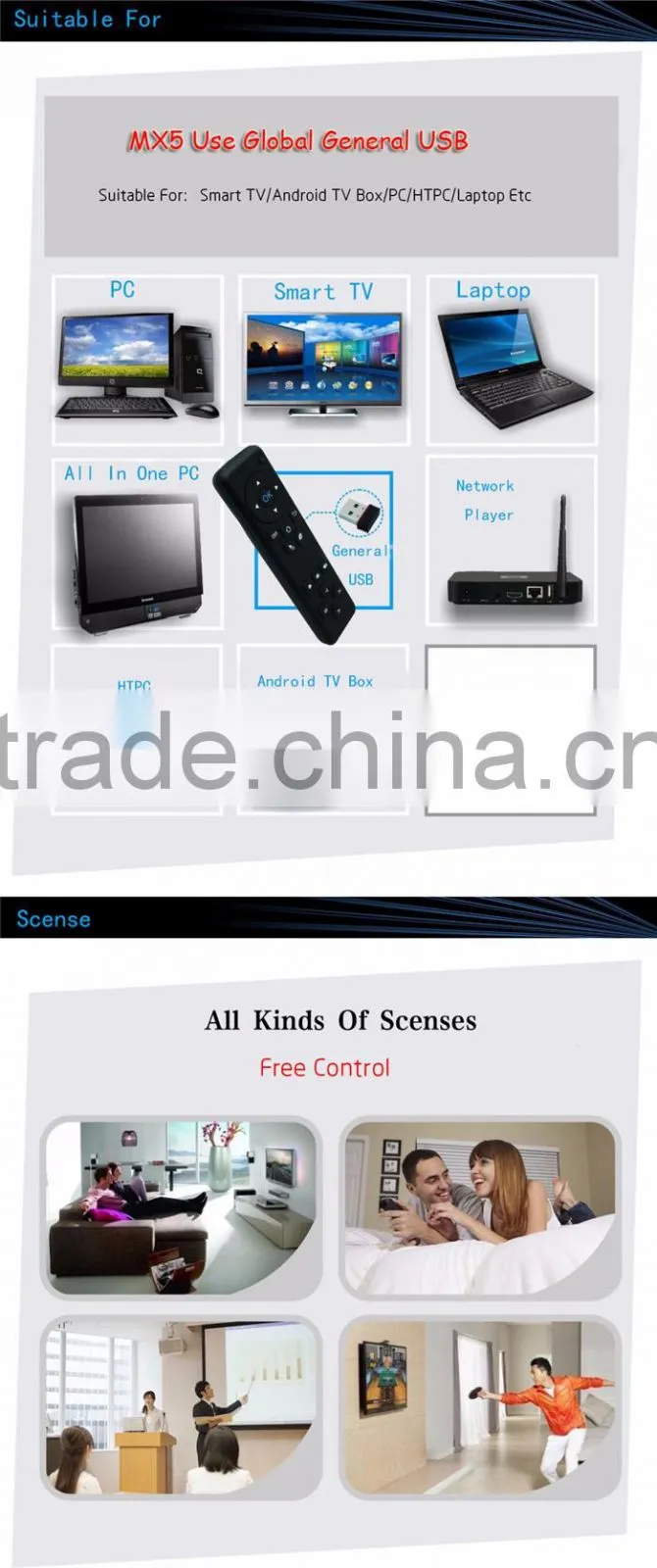 new MX5 fly air mouse wireless android tv mx5 air mouse