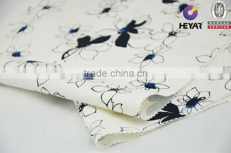 Floral Print Cotton Poly Spandex Twill Fabric