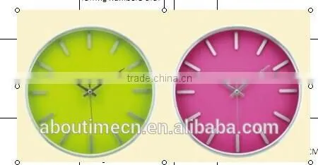 Hotel Decoration wall clock (Metal Chrome material and sweep movement without tick sound