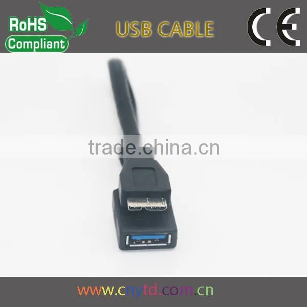 18cm black micro usb 3.0 otg cable