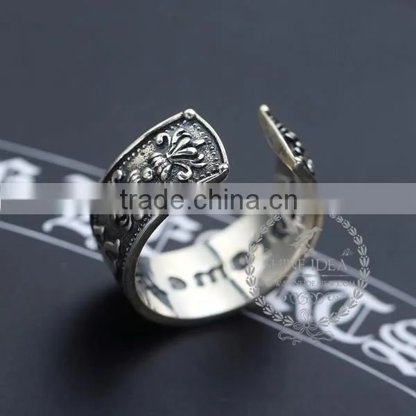 925 solid sterling silver vintage style Korean antiqued silver steam punk ring fashion women jewelry 6240037