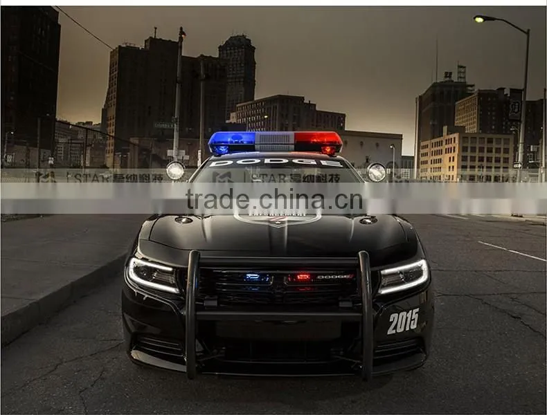new arrived police red and blue emergency led lightbar with speaker and siren