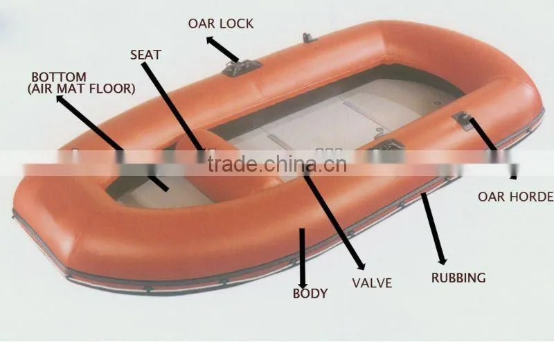 CE inflatable pvc fishing boat