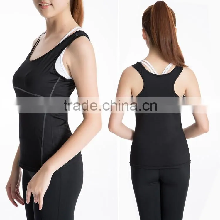 Wholesale custom fitness plain vest sport tank top yoga singlet for women
