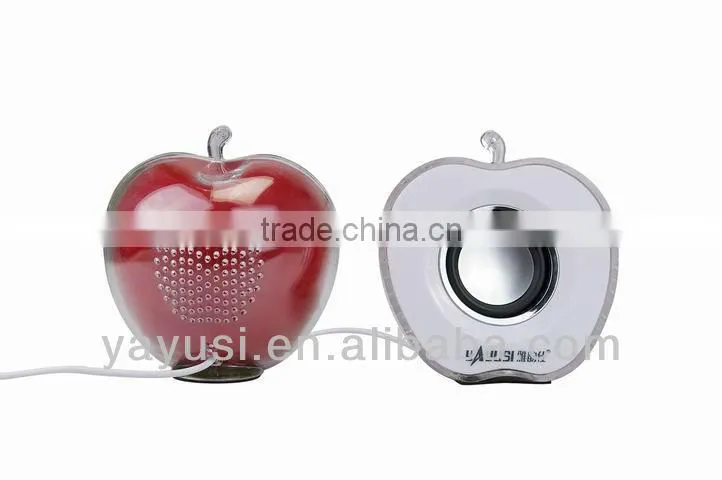 lovely apple model mini speaker with color flash
