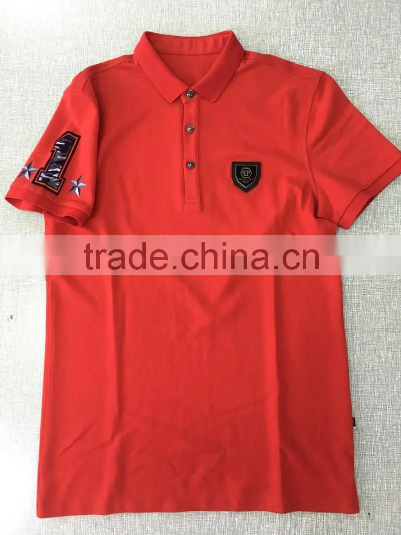 100% cotton men's t-shirt 180gsm embroidered logo