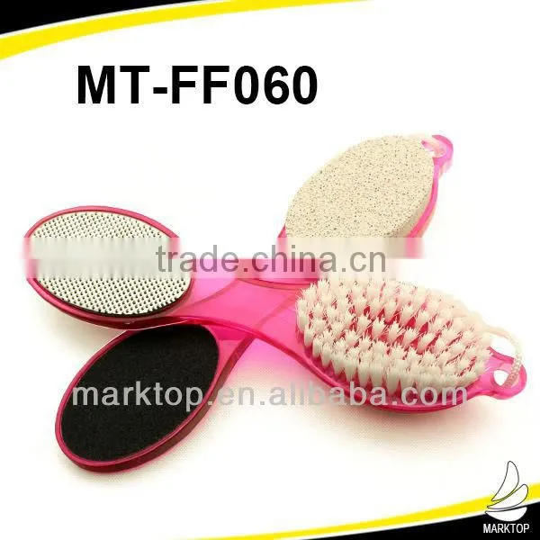 4-way two ends sandpaper stone scrubber foot file pedicure tool