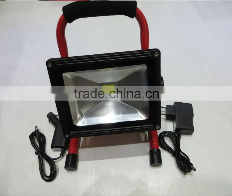 rechargeable led flood light,portable 20W portable flood light IP65 Car Charger emergency floodlight