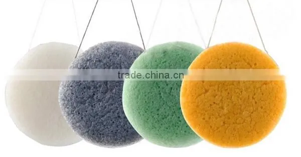 charcoal konjac sponge face cleaning and massaging konjac sponge