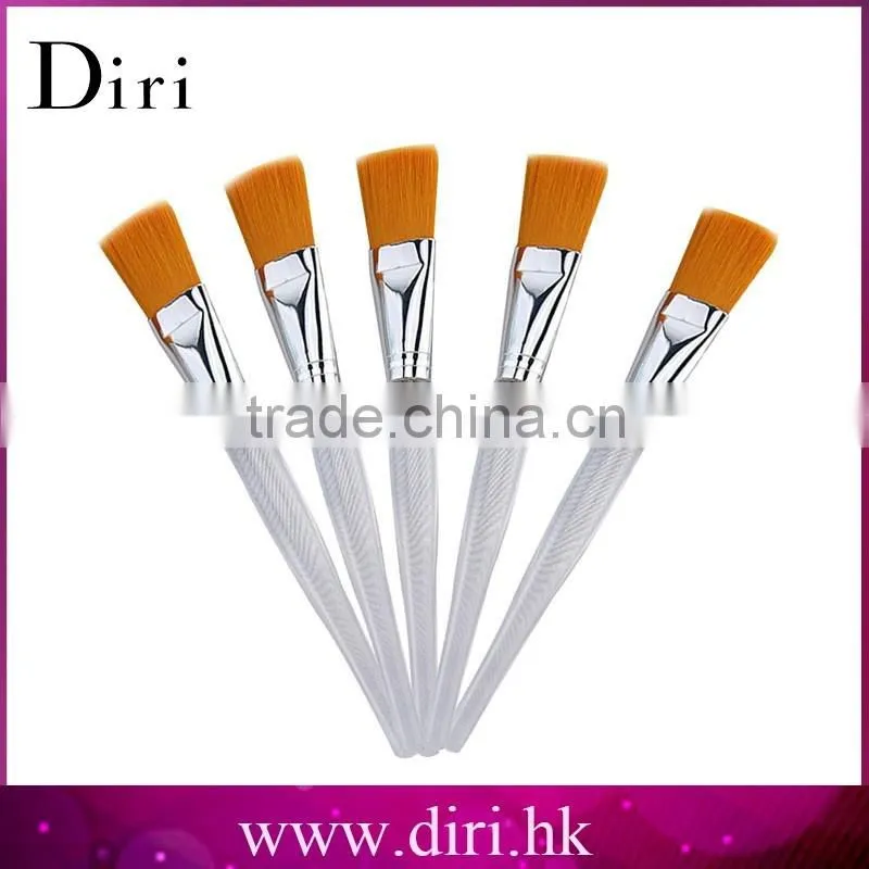 HOT sell clear plastic handle synthetic hair facial mask brush