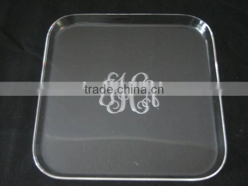 square acrylic tray acrylic Square Butler Tray 12"x12"