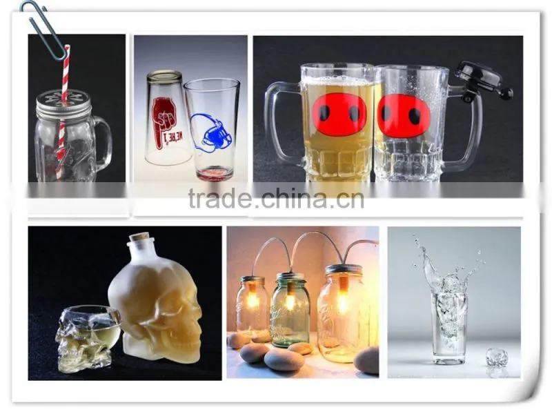 21 oz crystal long stem wine glass with customized logo printing