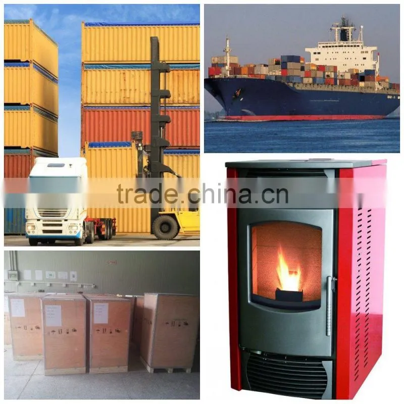 high efficient pellet stove parts/ 8kw wood pellet stove/ sawdust wood pellet burning stove
