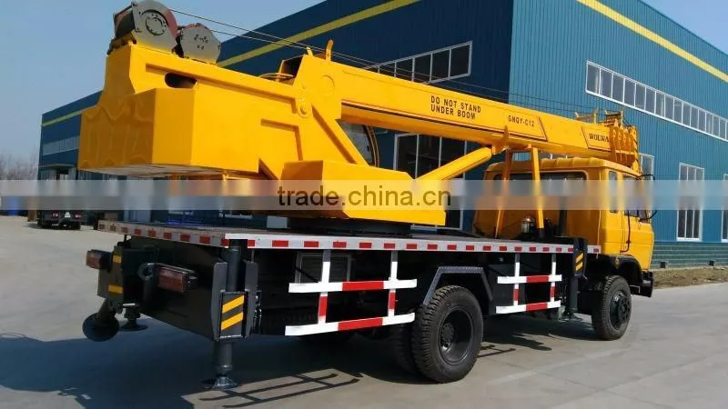 8 ton lifting weight pickup truck crane with double winch for sale