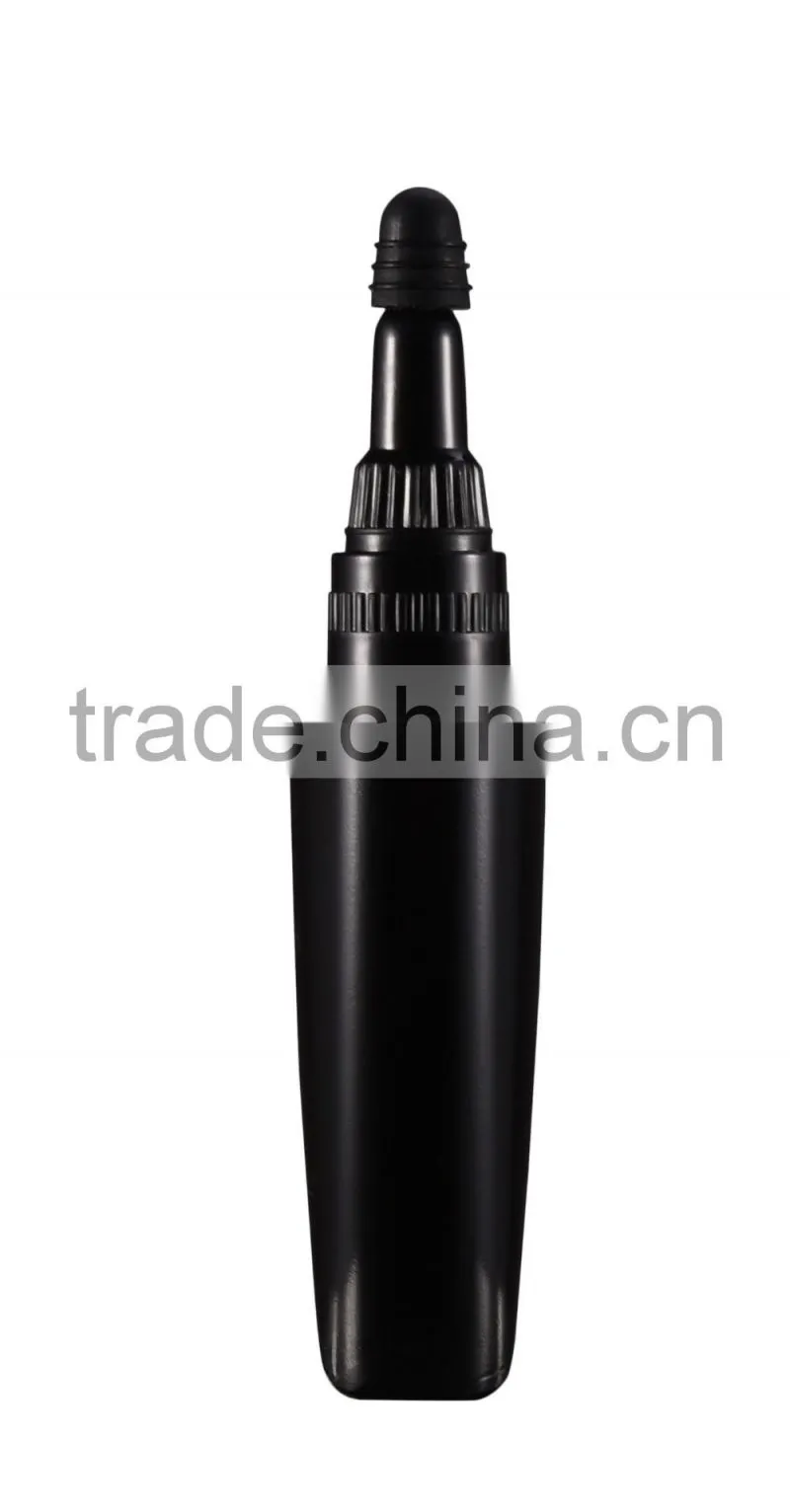 black round empty plastic cosmetics brush pen