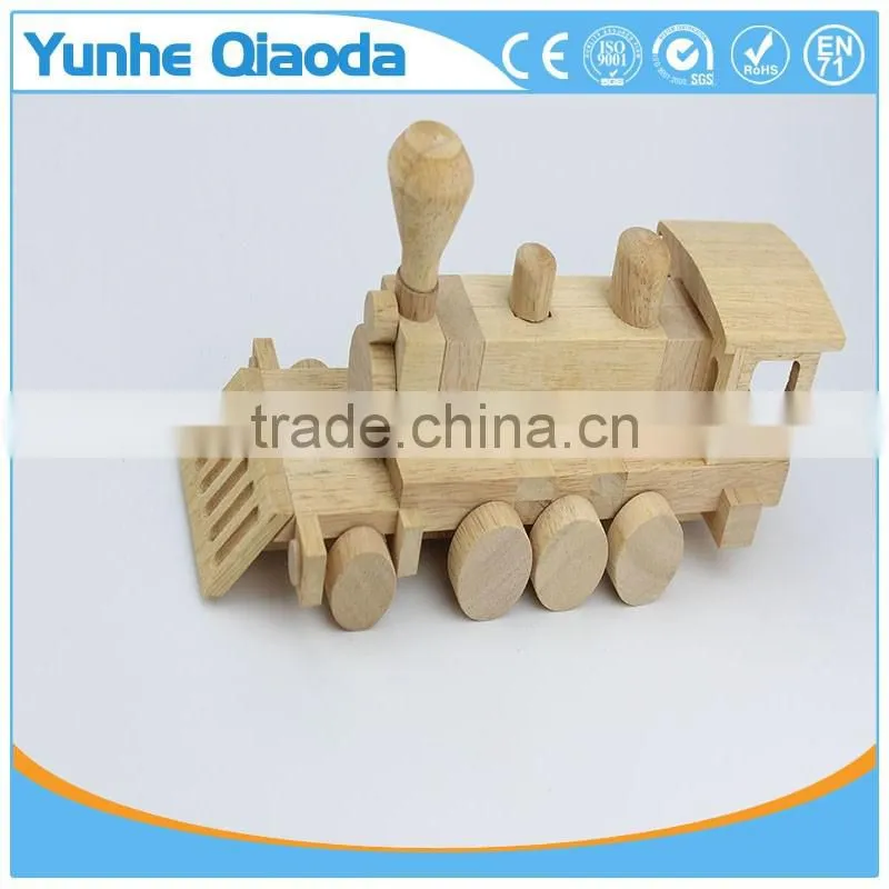 blockle srailway engine 3D Woodcraft Kit Assemble Paint DIY Toys for Kids Adults the Best Birthday Gift