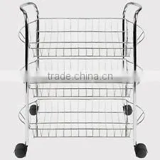 Supermarket vegetable trolley with wheel