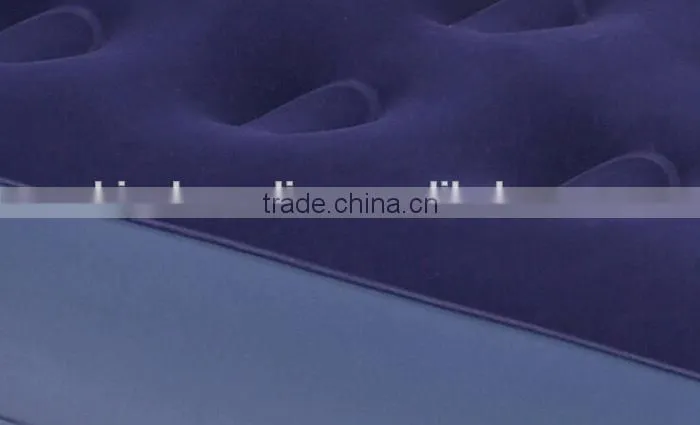 inflatable flocked pvc air mattress bed MAT00010