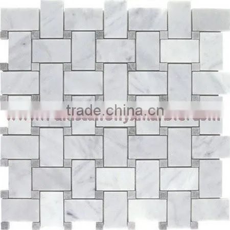 NEW ZIARAT WHITE (CARRARA WHITE) MARBLE MOSAIC TILES