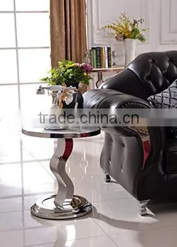 D001 Space saving furniture low stainless steel side table