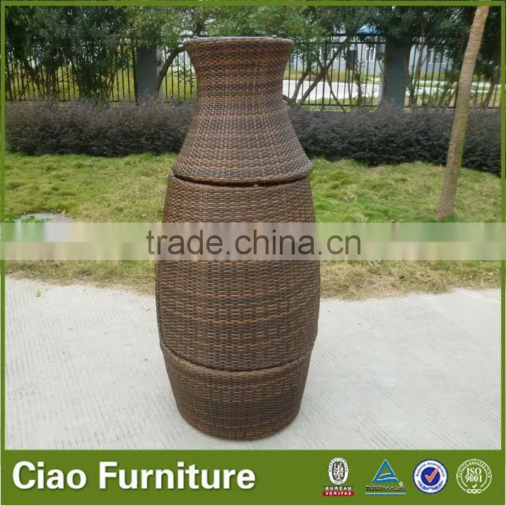 bottle shape wicker patio furniture/outdoor coffee set/small table with chair