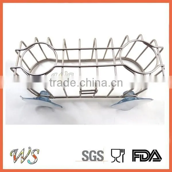 WS-SH01 Chrome-plated Steel Large Suction Kitchen Sink Cleaning Sponge