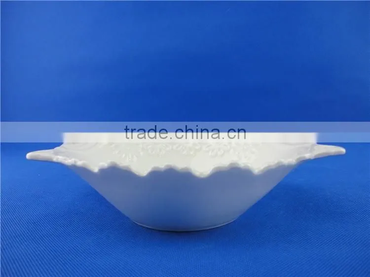 600ml cheap white large ceramic mixing bowls customized